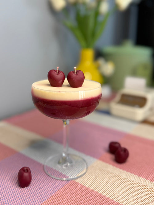 Indulge in the playful elegance of a scent designed to feel like golden hour, late-night laughter, and the first sip of your favourite cocktail.

Fragrance notes:
Black cherry, cherry eclipse, soft sugary notes.

This candle isn’t just a scent—it’s an experience. A reminder to slow down, romanticize your life, and enjoy the sweetness of the present moment.